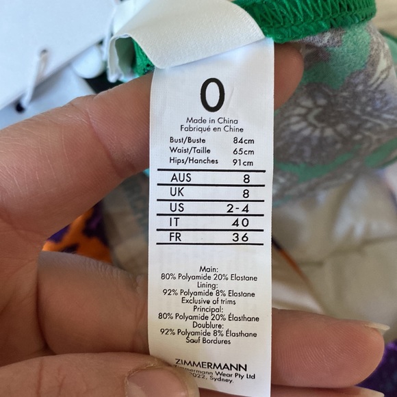 BNWT Zimmerman Tiggy 2 piece swim-size 0 (fits US 2-4) - Picture 6 of 6